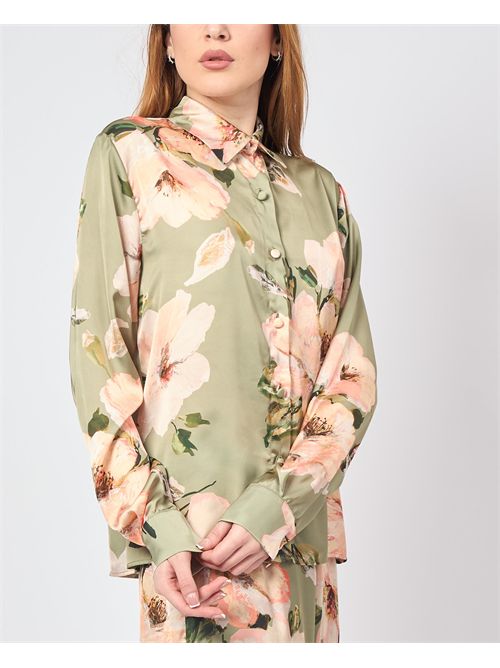 MDM women's shirt floral pattern MADEMOISELLE DU MONDE | F591-MDM4012DAFNE